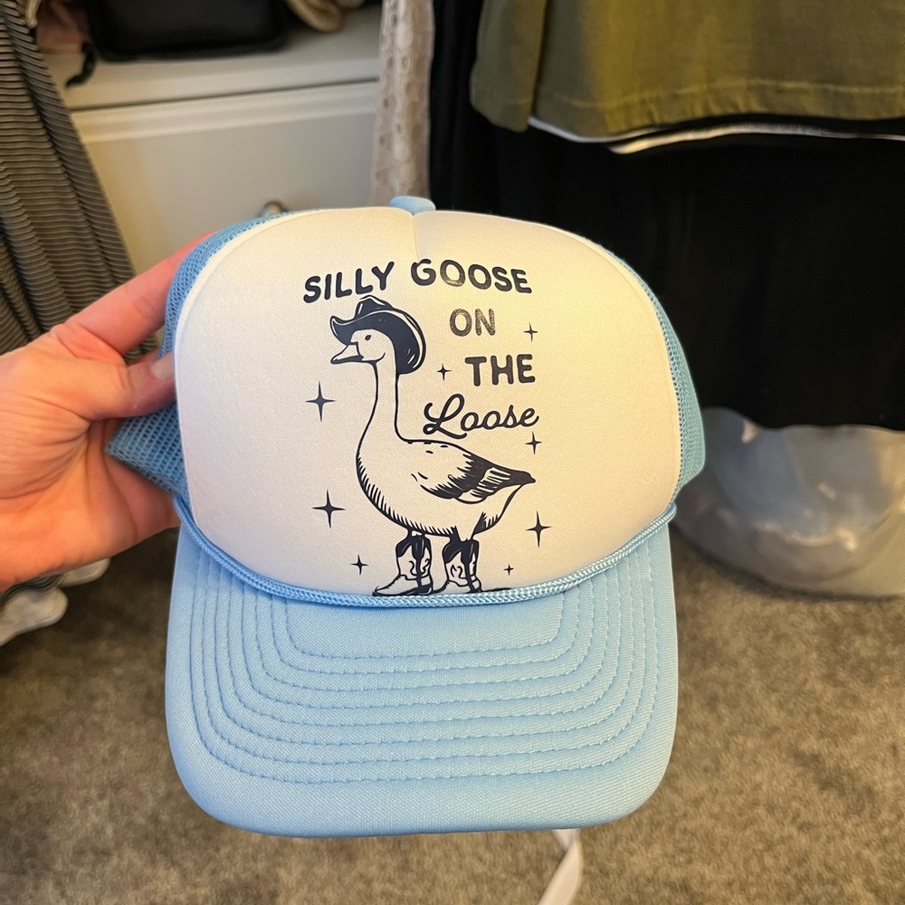 Silly Goose Blue Trucker Hat